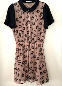 MAJESTIC LEGON 花柄 ミニワンピース 半袖
