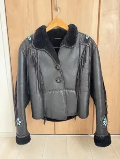 値下げvintageフリンジ付きレザージャケット