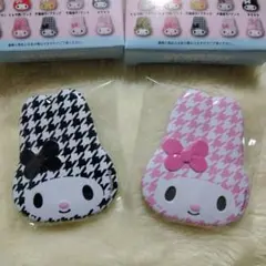 MY MELODY フェイス缶バッジ 千鳥格子 2種セット　匿名配送　当日発送