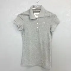 N140-3○ Abercrombie & Fitch ポロシャツ グレー Sのサムネイル