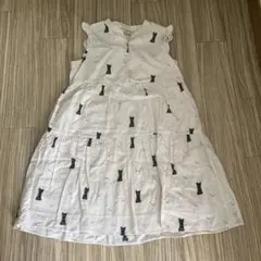 猫柄　ノースリーブワンピース120cm(110から着られます)