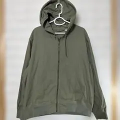 GU ジップアップパーカ NT+E XL カーキ ダック地 ワークジャケット