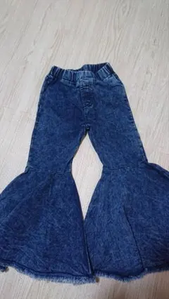 フレアデニムパンツ 90cm ダークブルー