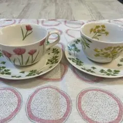 NARUMI 花柄カップとソーサー2個セット