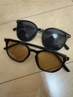 【SHEIN購入】サングラス2本セット モダンデザインのサムネイル