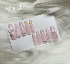 現品♡チェックネイル 韓国 ワンホン スナ系 フレンチガーリー 量産型