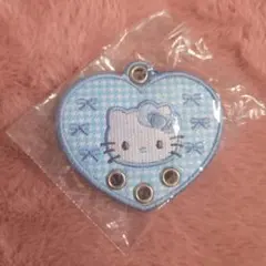 ハローキティ 刺繍カスタムキーホルダー ③デザインC ブルー