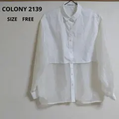 ・COLONY 2139 シアー切替シャツ ブラウス フリーサイズのサムネイル