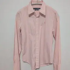 Ralph Lauren ピンクストライプ長袖シャツ