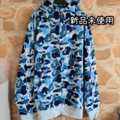 A BATHING APE ブルーカモ フルジップパーカー 3XL 大きいサイズのサムネイル