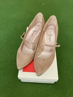 銀座かねまつ　スエードパンプス