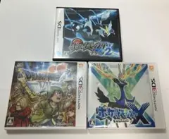 【動作確認済】ポケモン ブラック2・X・ドラクエVII まとめ売り