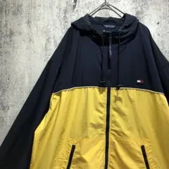 00s トミーヒルフィガー 刺繍ナイロンジャケット オーバーサイズ sizeXL