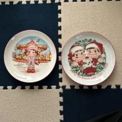 ペコちゃんとポコちゃんのお皿　2枚