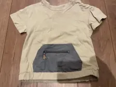 ベージュ ポケット付き Tシャツ 90cmのサムネイル