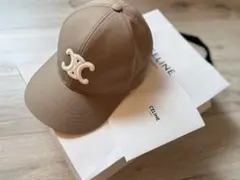 CELINE ベージュ キャップ　⭐️9/2までの限定価格⭐️ CELINE ベージュ キャップ ⭐️9/2までの限定価格⭐️