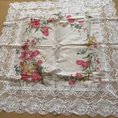花柄レースハンカチ 70cm