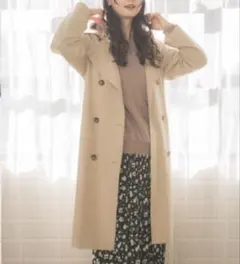 GLOBAL WORK 撥水花粉ガードトレンチ　ライトベージュ