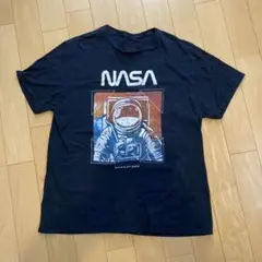 HYPER SPACE NASA 宇宙飛行士 ビッグプリント Tシャツ 2XL