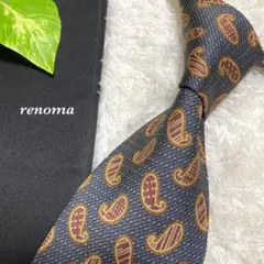 renoma ネクタイ　総柄　ペイズリー　古着　お洒落　　一点物