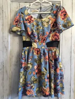 【MIIA】花柄 夏 ワンピース ミニ丈 膝上