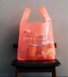 【未使用】DEAN & DELUCA ショッピングバッグ EVAコーラルオレンジ