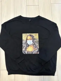 SHEIN マスク付きモナリザプリントスウェット 1XL