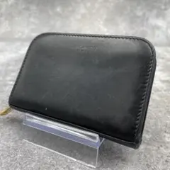 【微美品】サンローラン　コインケース　黒　ブラック　レザー　ラウンドファスナー