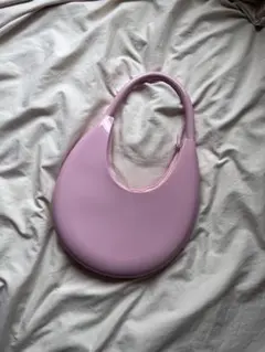 ピンク円形ハンドバッグ