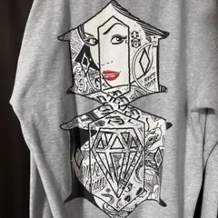 希少デザインREBEL8 アートワーク ジップアップパーカー