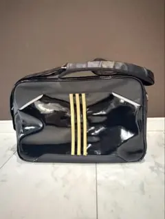 adidas エナメル ショルダーバッグ ブラック ゴールドのサムネイル