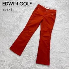 EDWIN GOLF エドウィンゴルフ フレアパンツ XS オレンジ レディース