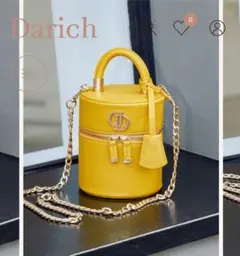 darich バニティバッグ　ホワイト　ゴールド ダーリッチ バニティ ダーリッチ、バニティ