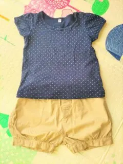 良品計画　半袖Tシャツとショートパンツセット　サイズ100
