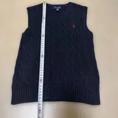 POLO RALPH LAUREN ニットベスト ケ－ブル 綿 120/6