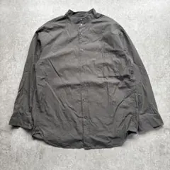 スーピマコットンオーバーサイズスタンドカラーシャツ　L