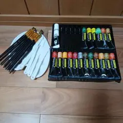 ★アクリル絵の具セット★(多色・ブラシ・パレット付き)