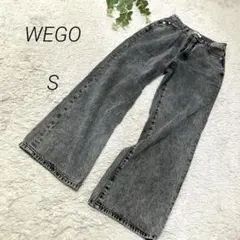 美品☆WEGO ウィゴー　ワイドデニム　ブラック　黒　S
