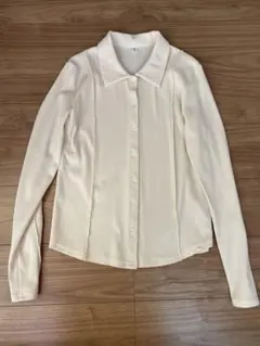 GU リブポロカーディガン