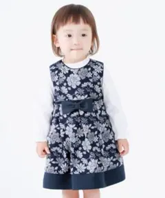 新品タグ 未着 コムサフォセット フラワージャカードドレス2024SS