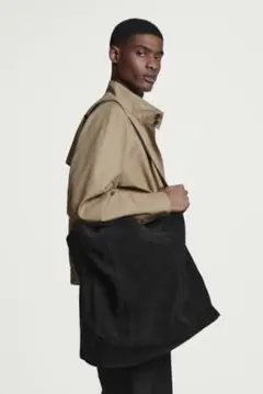 COS コンバーチブルスエードバッグ black