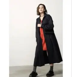 AZUL by moussy ネイビー トレンチコート L