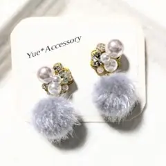A-13 ハンドメイド☆ビジューピアス イヤリング