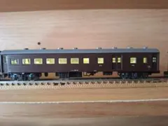 Nゲージ 茶色 旧型客車 室内照明 ・テールライト付き　ポスト投函です