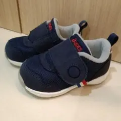 ASICS ネイビー スニーカー マジックテープ　13cm