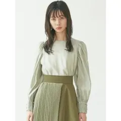 クラシカルカフレースブラウス （ミント）