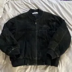 牛革　スエードブルゾン ma1 ブラック