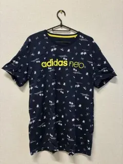 adidas neo Tシャツ ネイビー 総柄のサムネイル