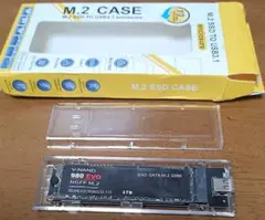 【SSD】M.2、2280、SATA 、1TB、動作未確認、ケース付き