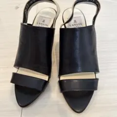 LANVIN en Bleu ブラックサンダル 23.5cm 最終値下げ